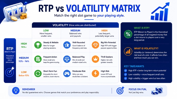 RTP vs volatility guide for slots