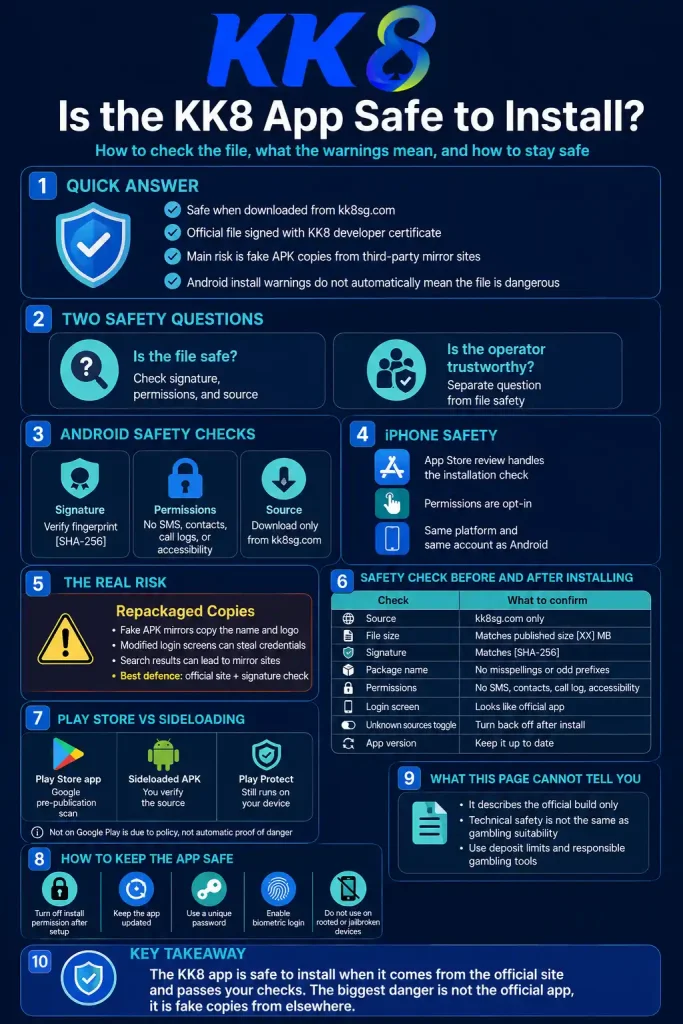 is kk8 app safe