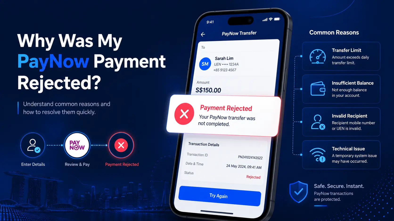 Why Was My PayNow Payment Rejected?