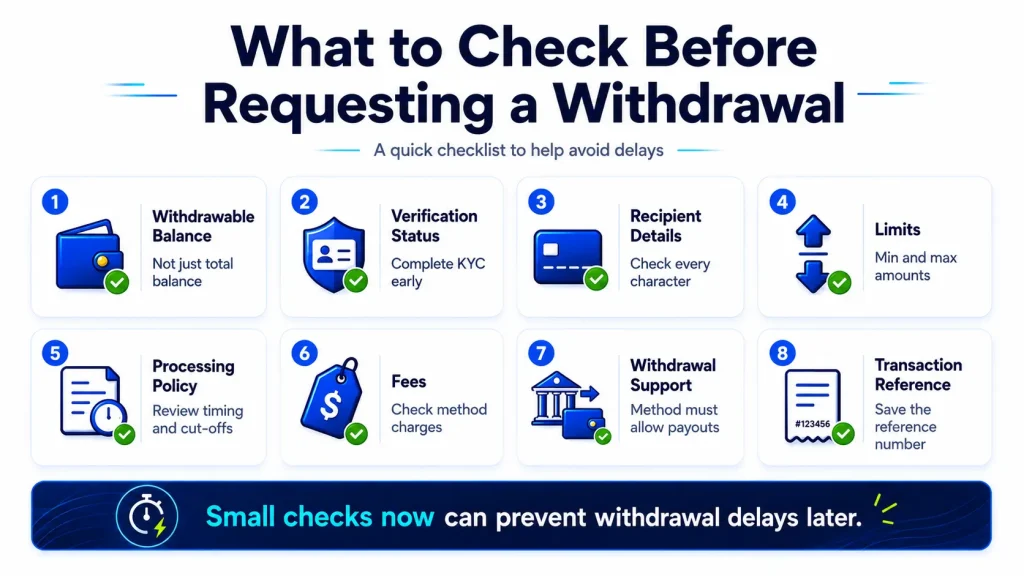 what to check before requesting an online casino withdrawal